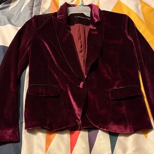 Ark & Co Deep Burgundy Velvet Blazer